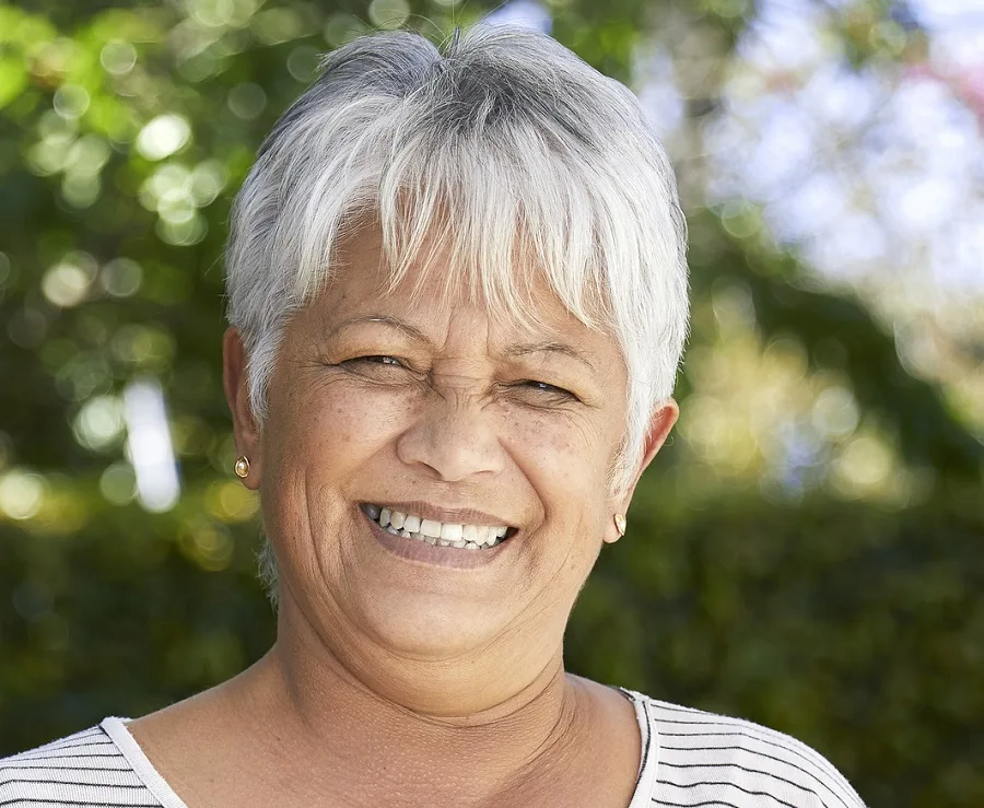 short layered haircut for over 50