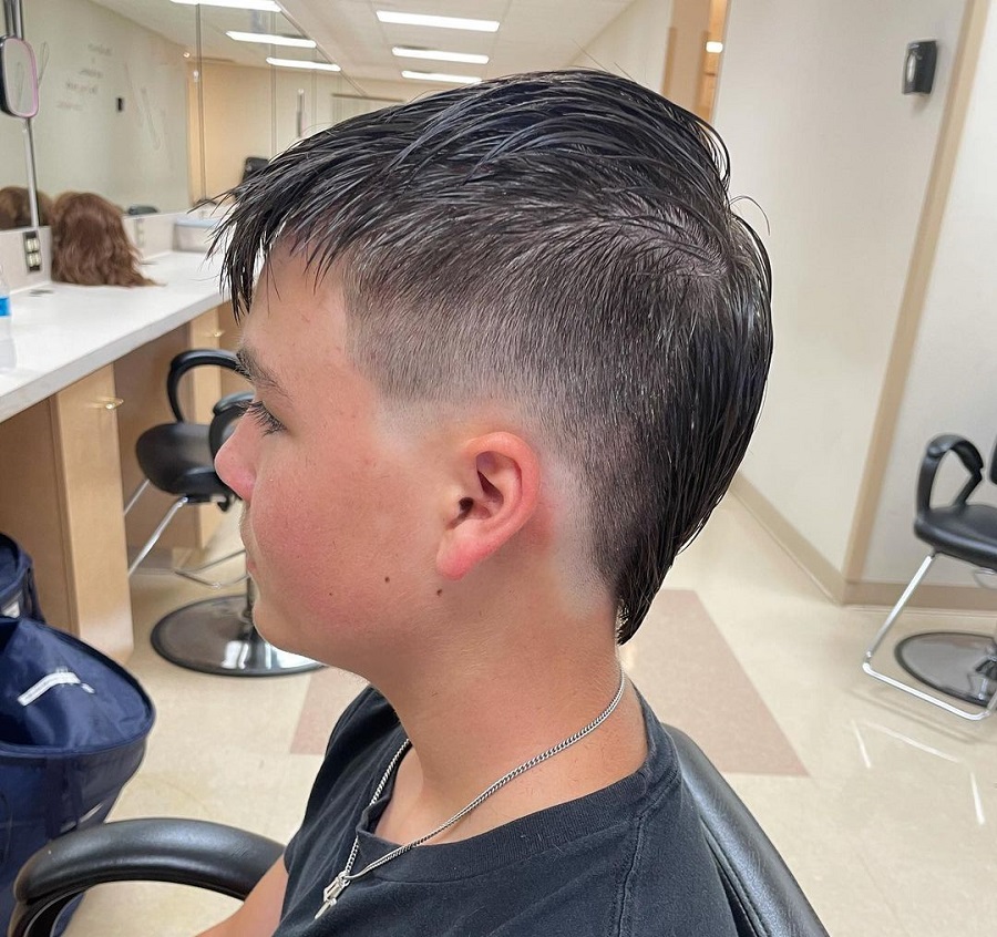 short mohawk with drop fade