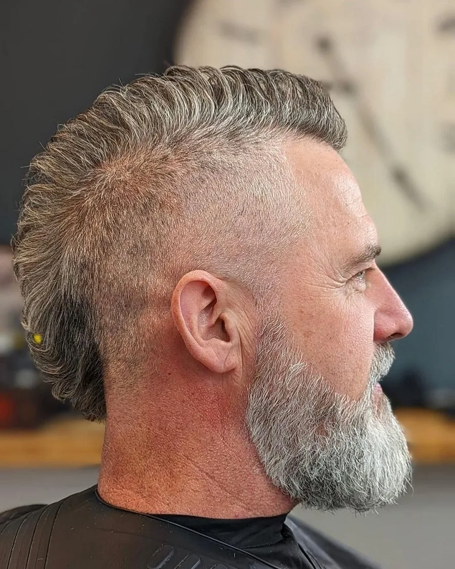 short mohawk with low fade