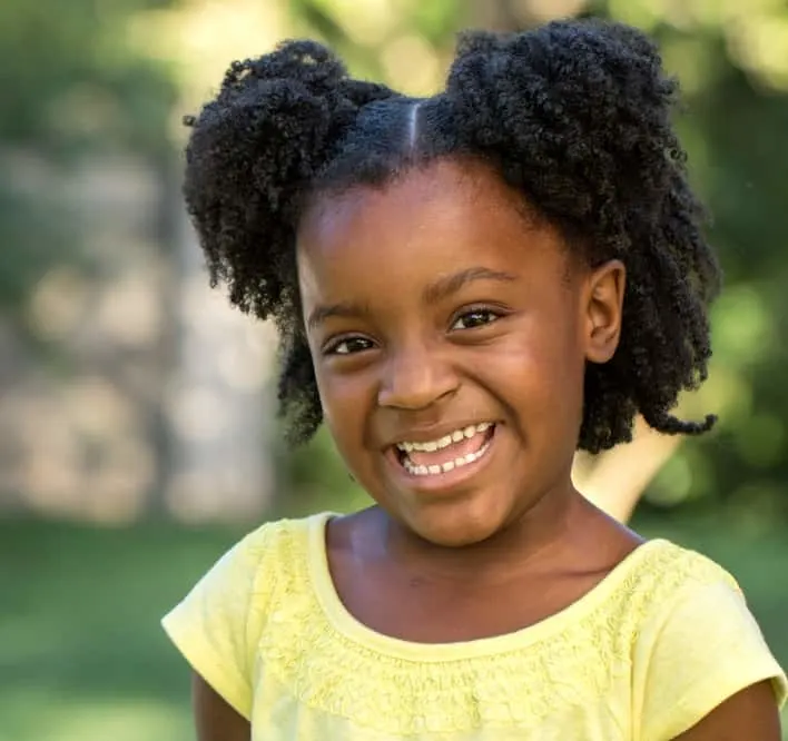 short natural hairstyle for little girl