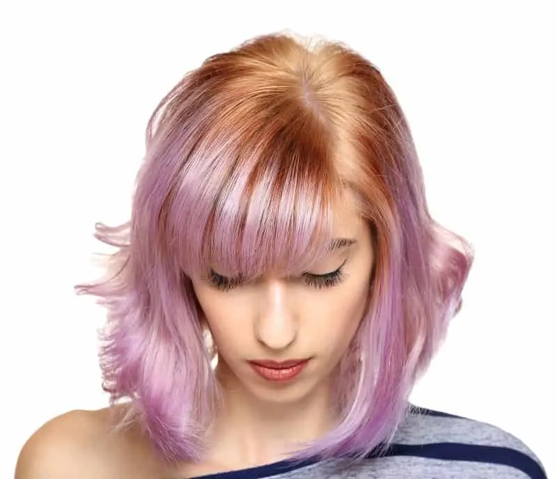 short ombre hair with fringe