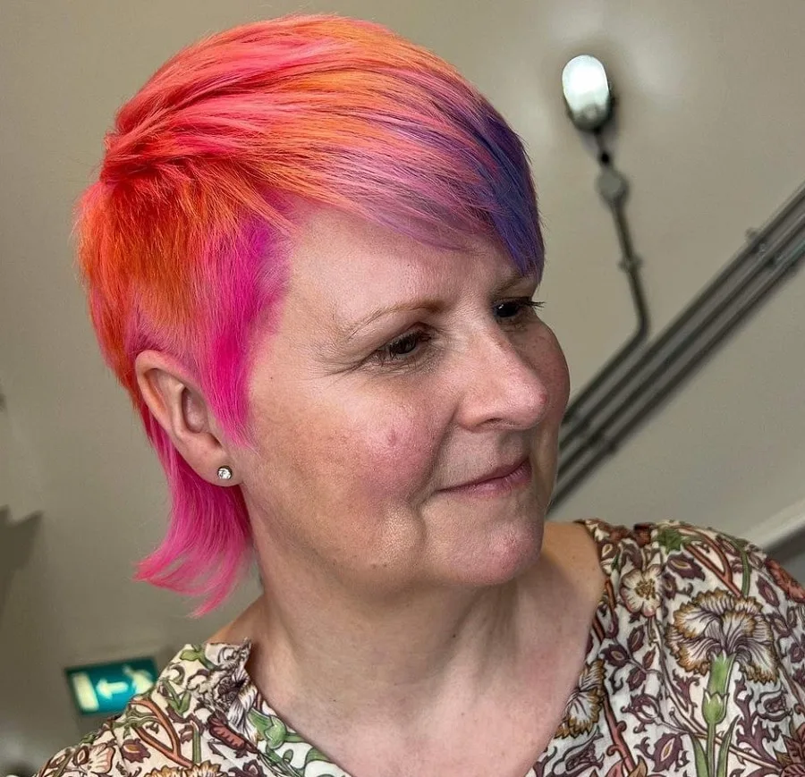 Short pastel hair for women over 50