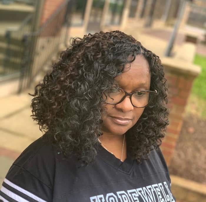 curly perm for short black hair 