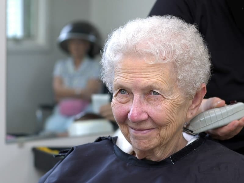 short permed hairstyles for older women