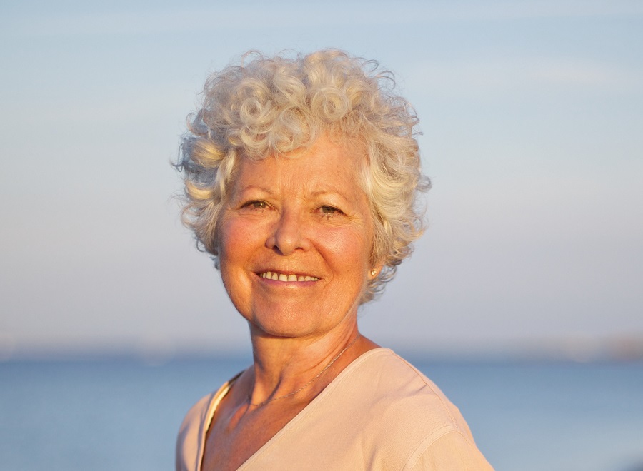 short curly permed hair for women over 60