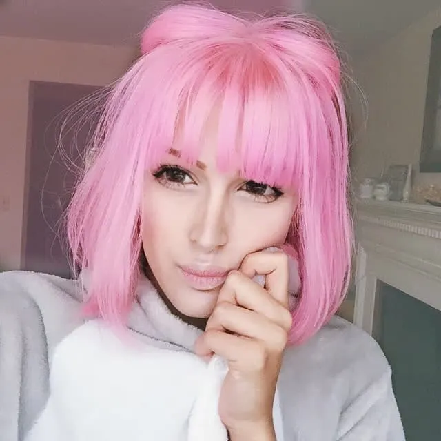 short pink hairstyles