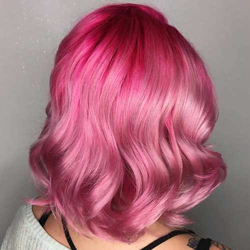short Pink Ombre hairstyle