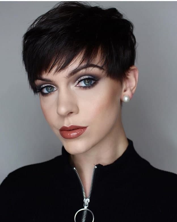 razored short pixie cut for women