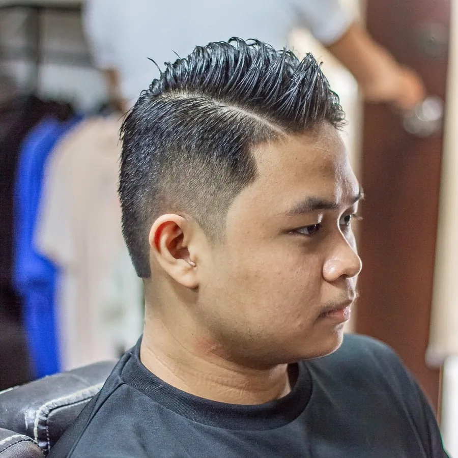 short pompadour for asian men