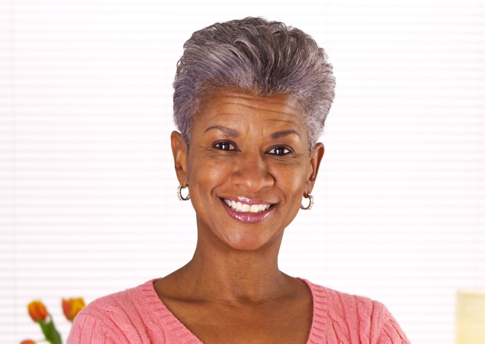 short pompadour for black women over 50