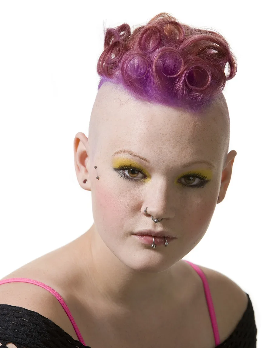 short punk hair with shaved sides