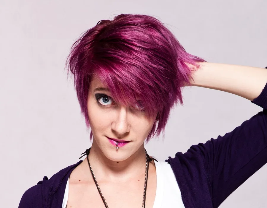 short punk hairstyle for oval faces