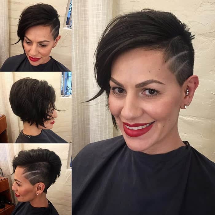 short punk hairstyles for girls with undercut