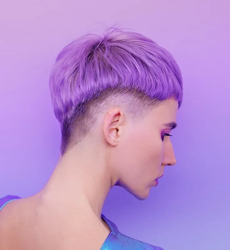 short purple hair