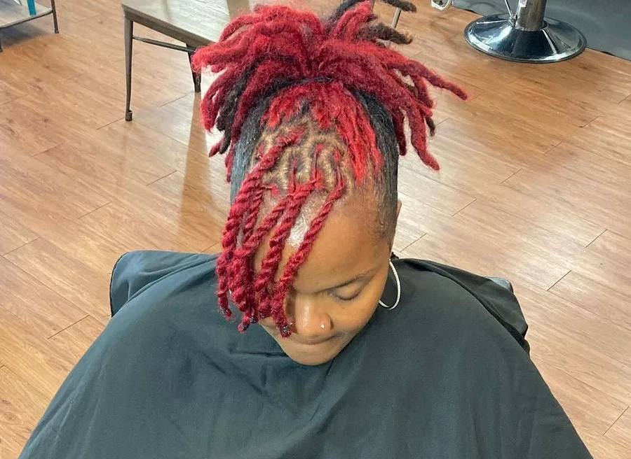 short red dreads