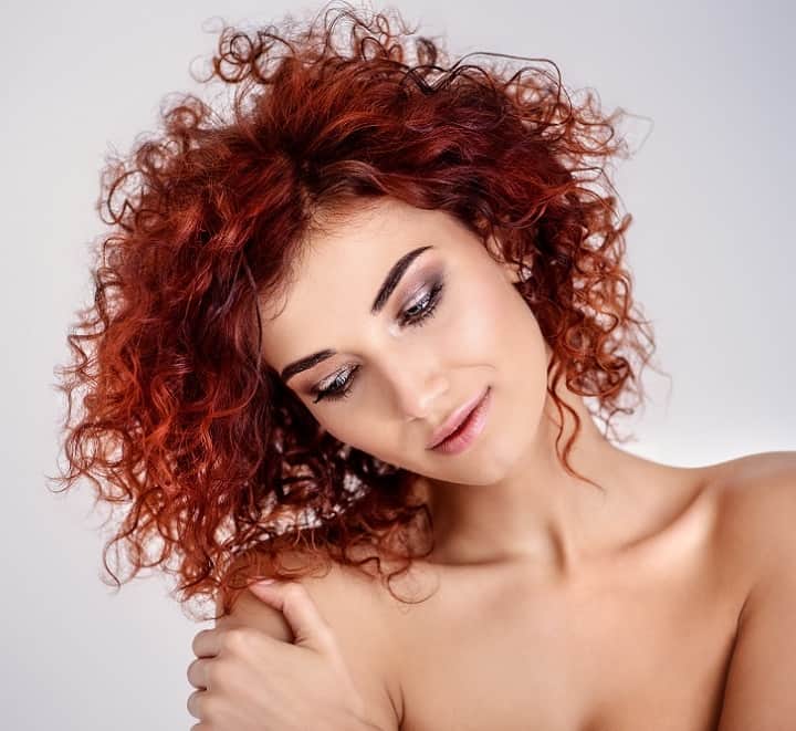 short messy red hairstyle