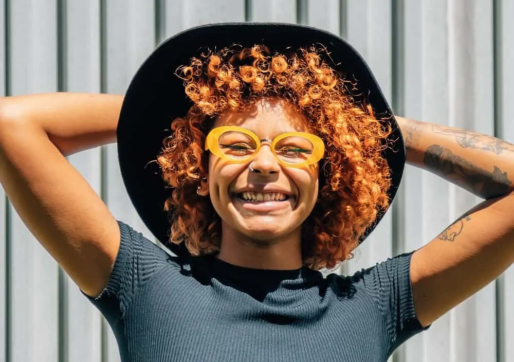 short red hairstyle for black women