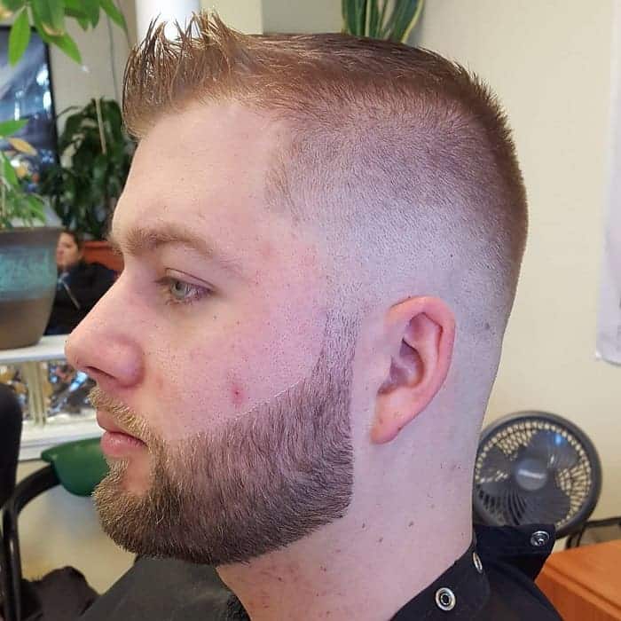 short spiky hairstyle with fade 