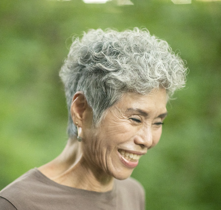 short spiky curls for women over 50