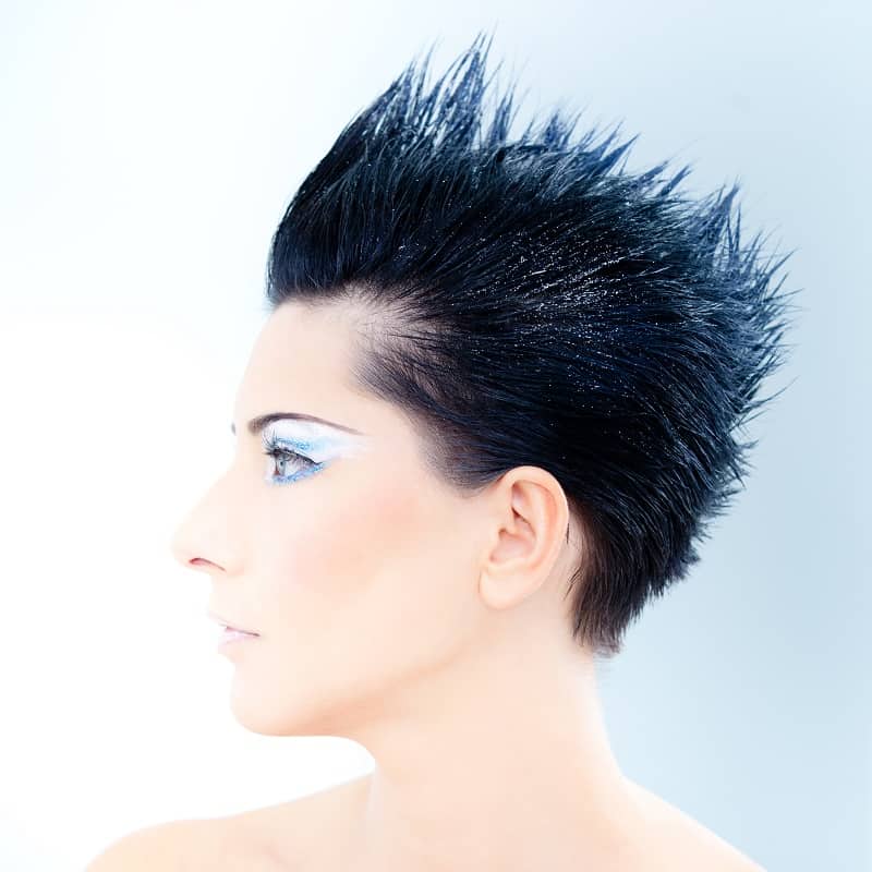 Spiky haircut for women