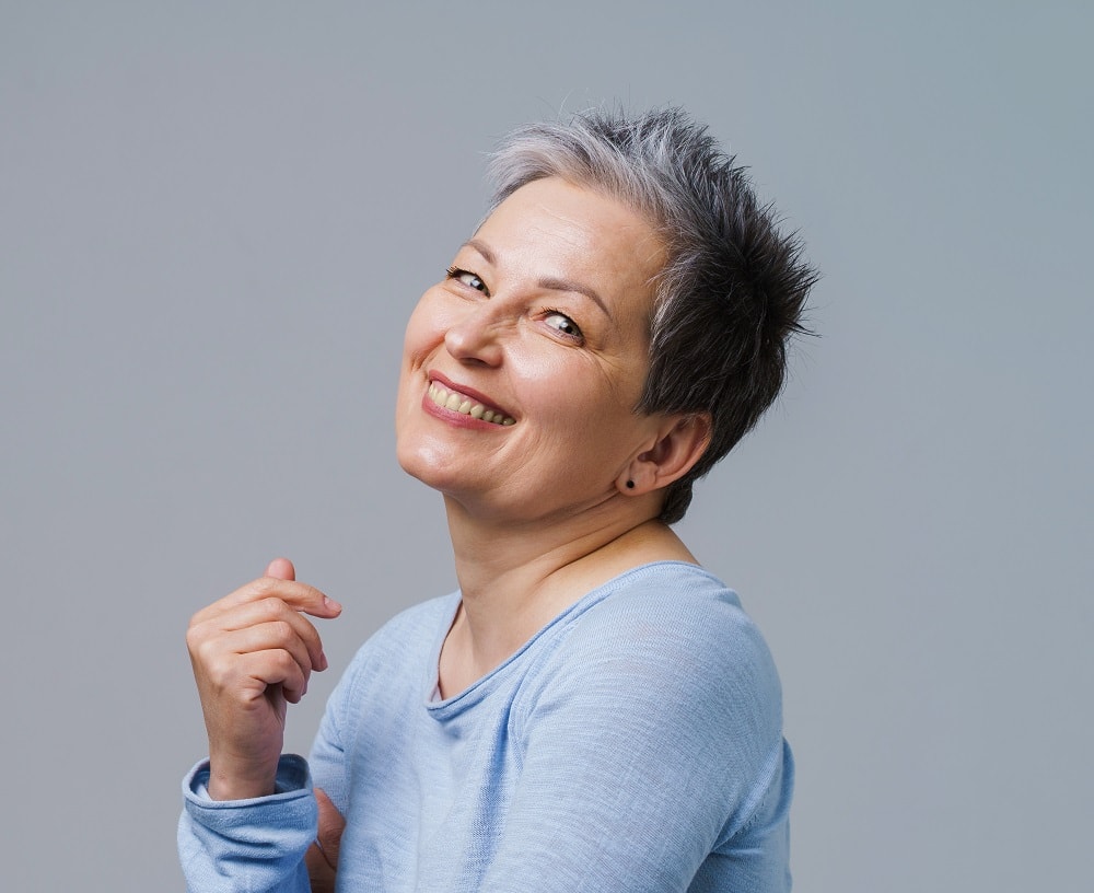 short spiky haircut for women over 50