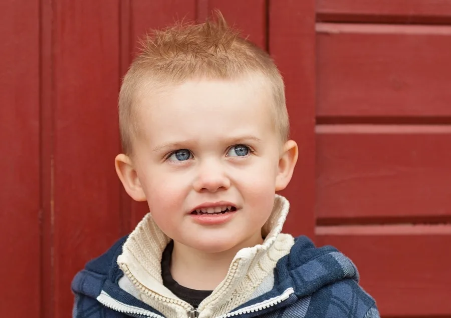 short spiky hairstyle for 3 year old boy