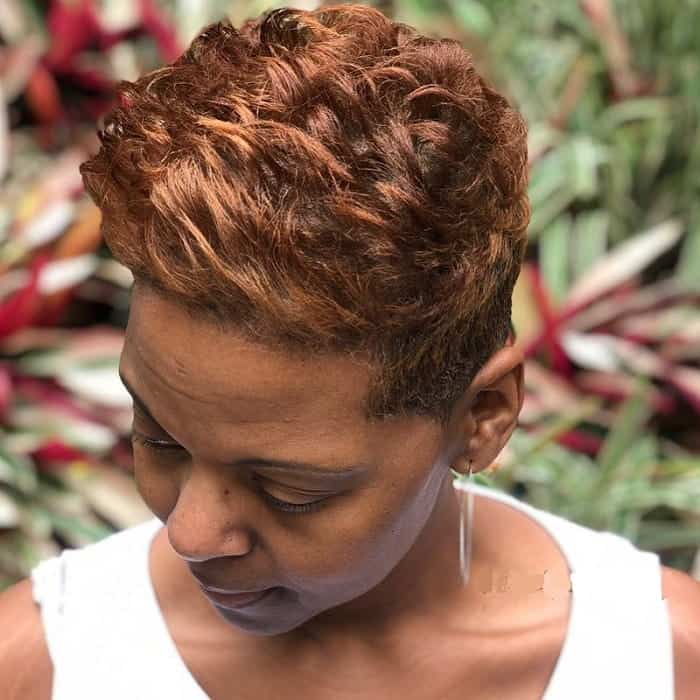 short spiky hair for black women