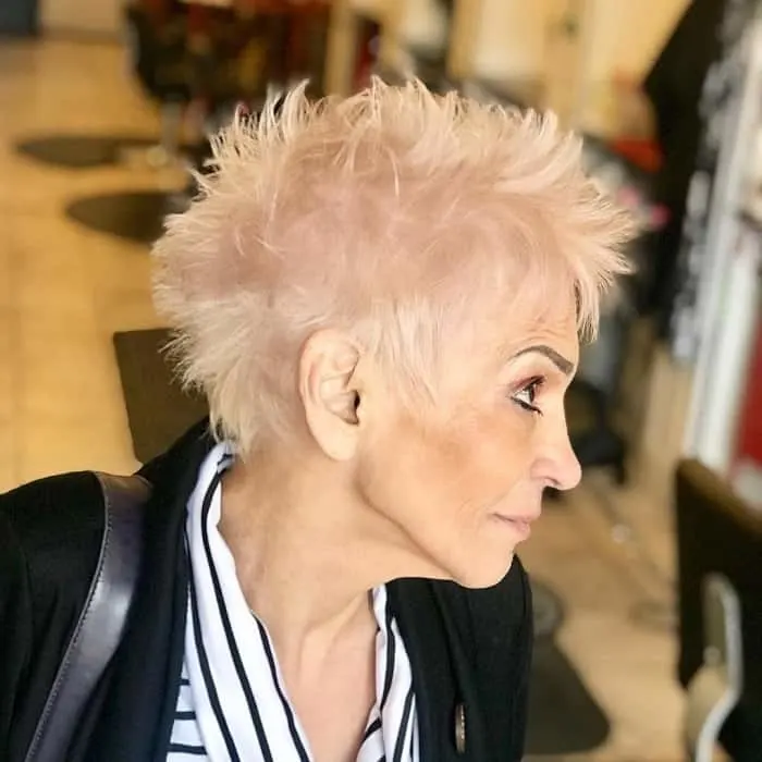 short spiky hair for women over 50