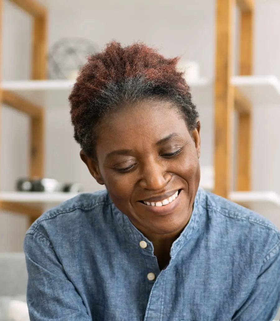 short spiky ombre hair for women over 50