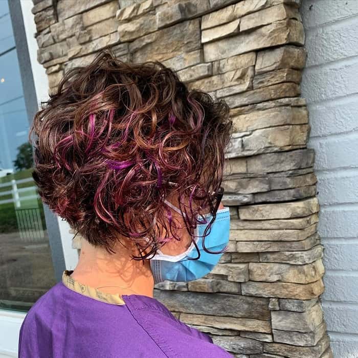 short curly stacked bob