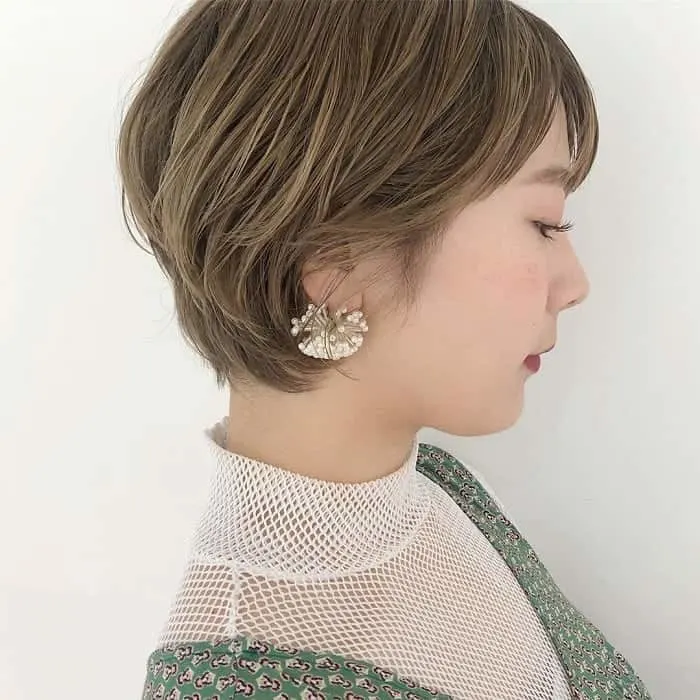 Short Stacked Bob Cut with Bangs