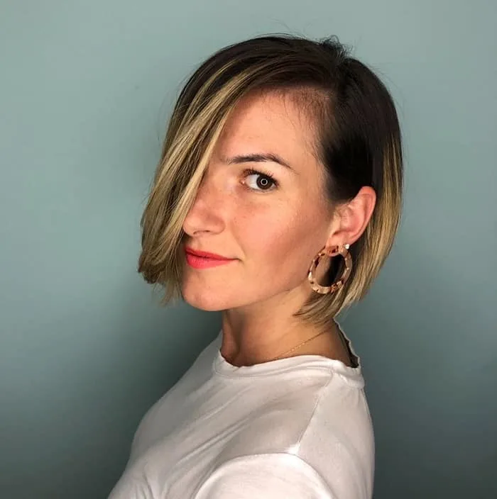 short stacked ombre bob
