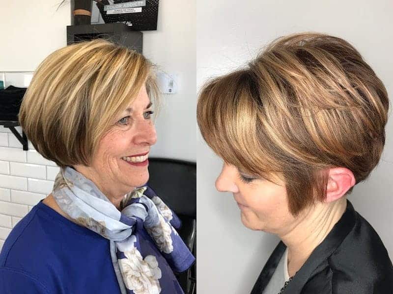 Short Straight Hairstyle for Over 50