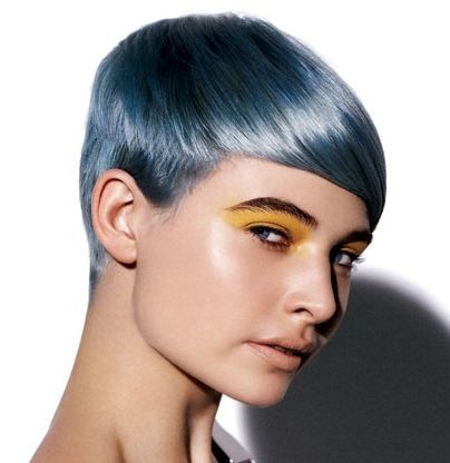 Short silver hair color idea for women