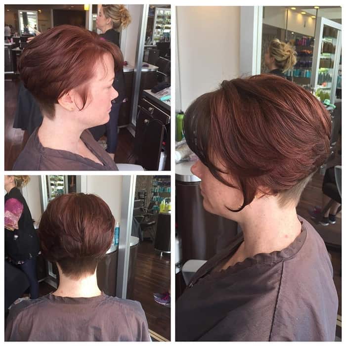 short tappered stacked bob