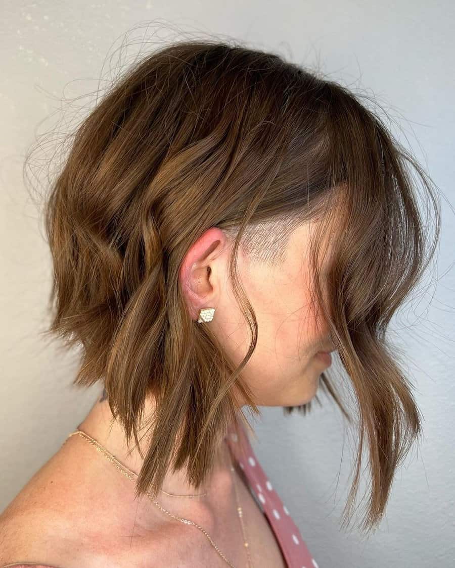 short thick wavy hair with undercut