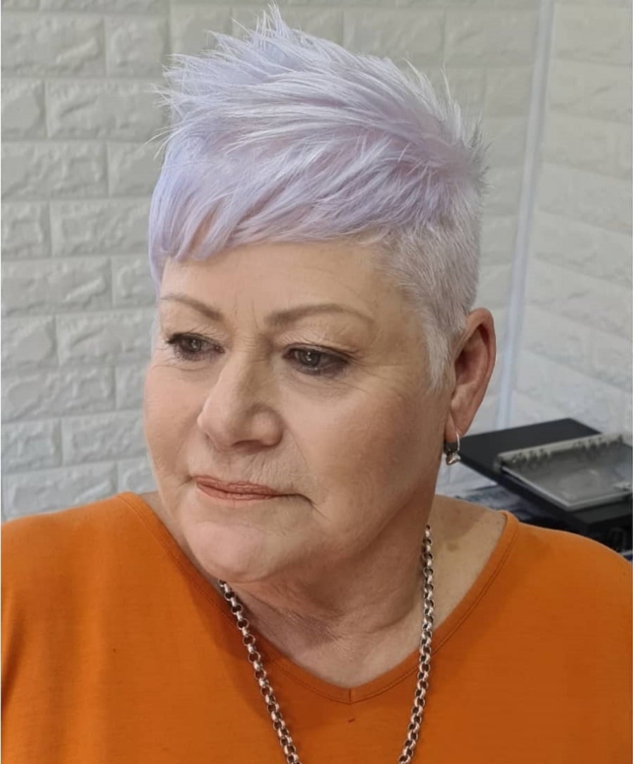 short thin hair with undercut for women over 50