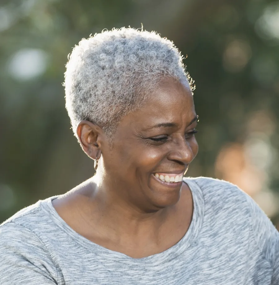 short thin hairstyle for black women over 50