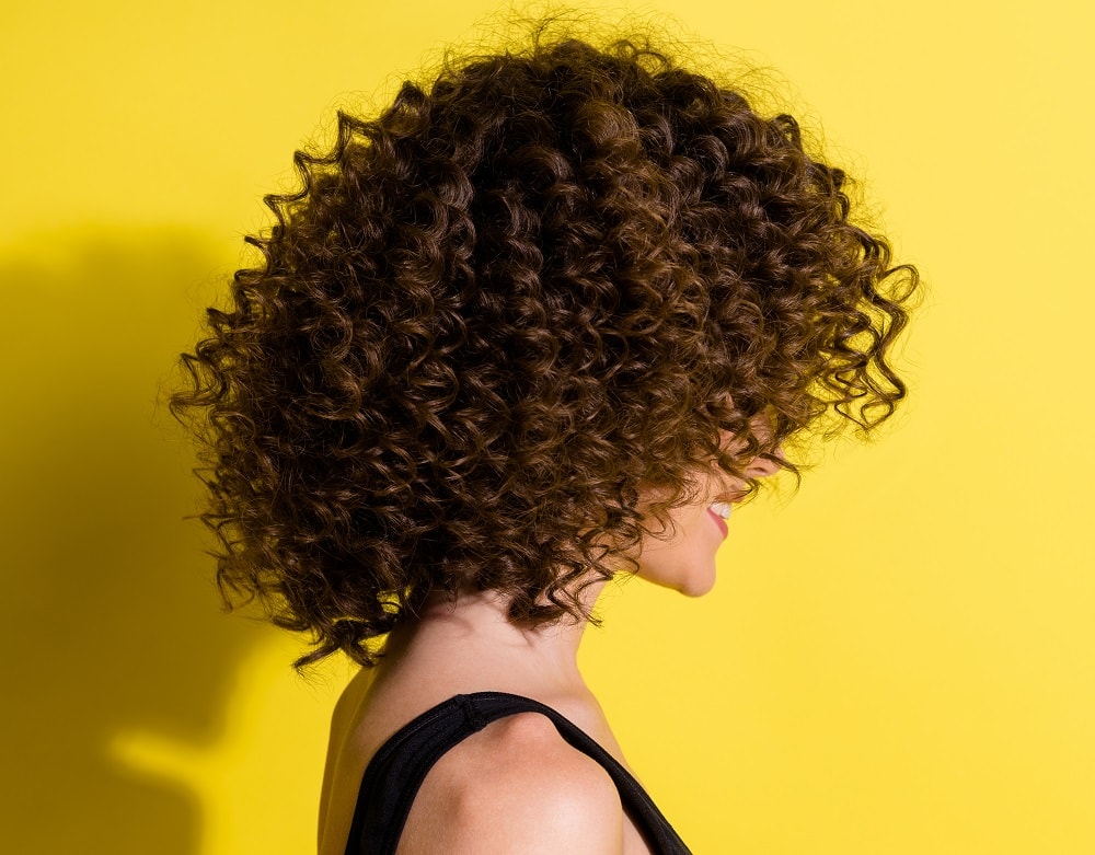 short u-shaped curls with bangs