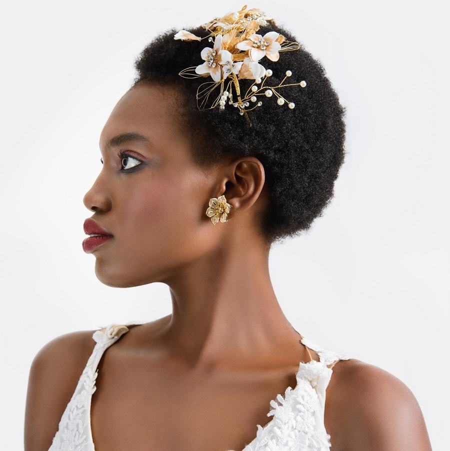 short wedding hairstyle for black women