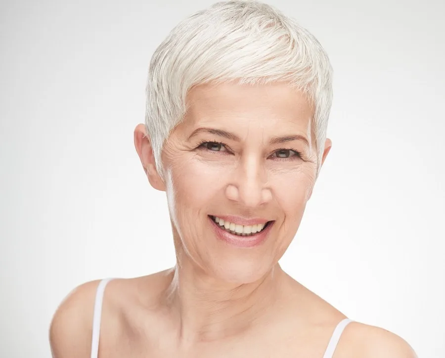 short white hair for over 50