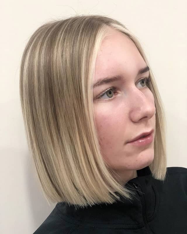 Shoulder Length Blunt Bob 