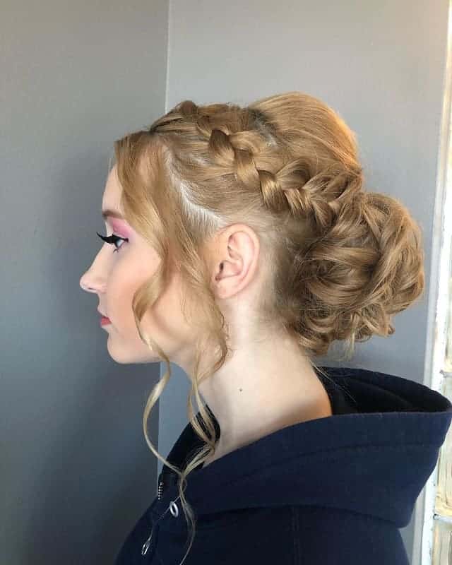 side braided updo