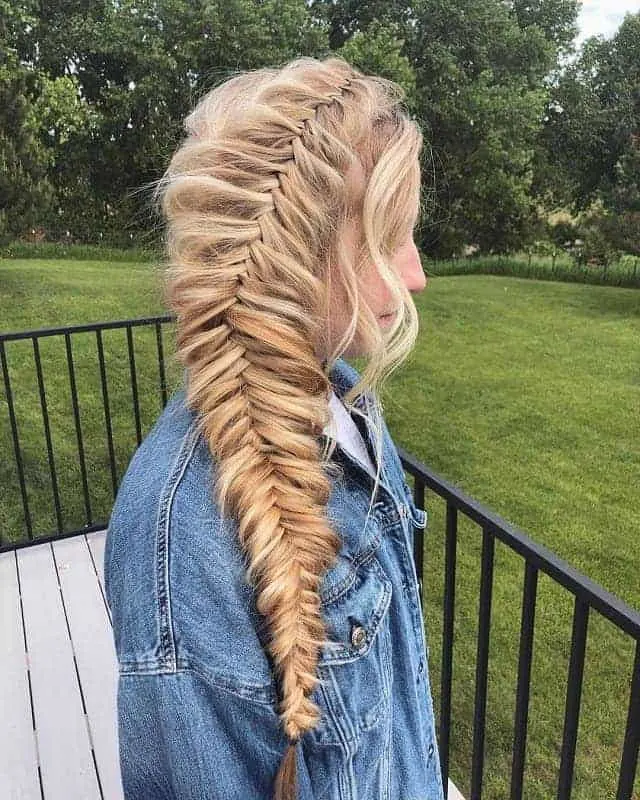 side fishtail braids for women