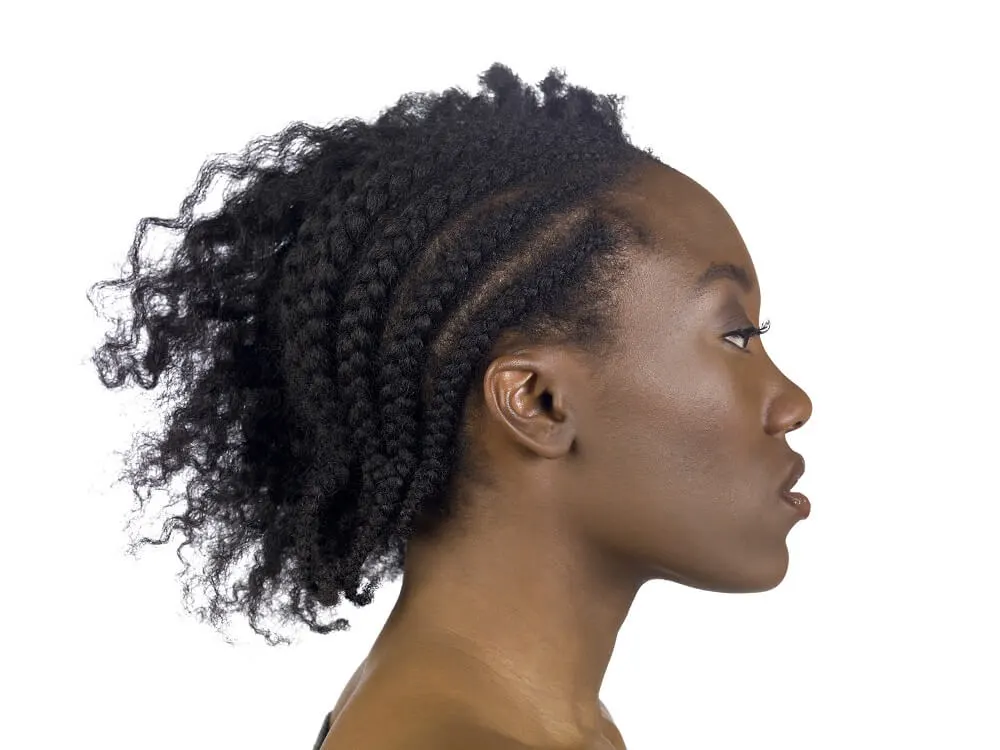 side braids for black women
