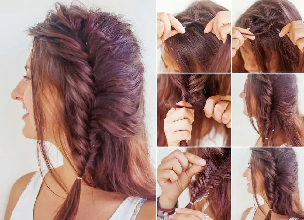 side fishtail braid tutorial