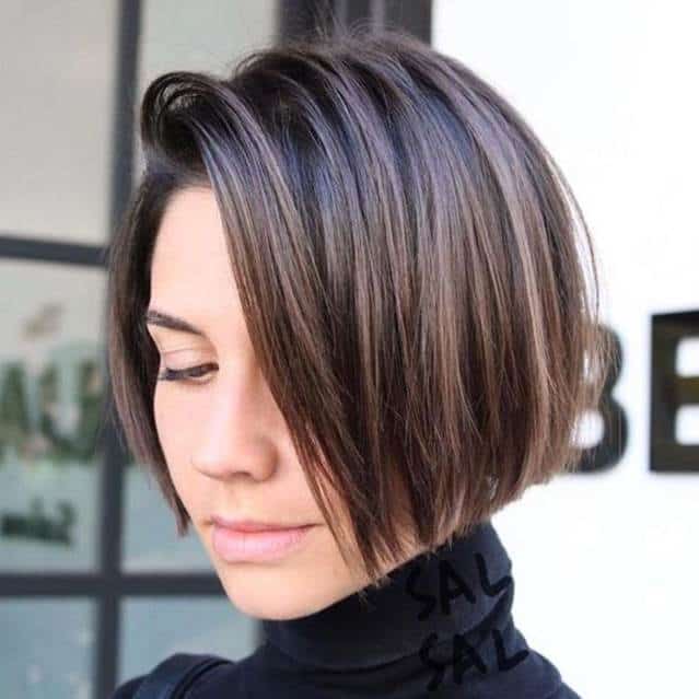 Side Part Bob with Highlights
