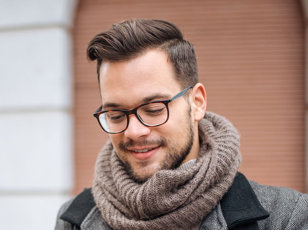 side part comb over for square faces