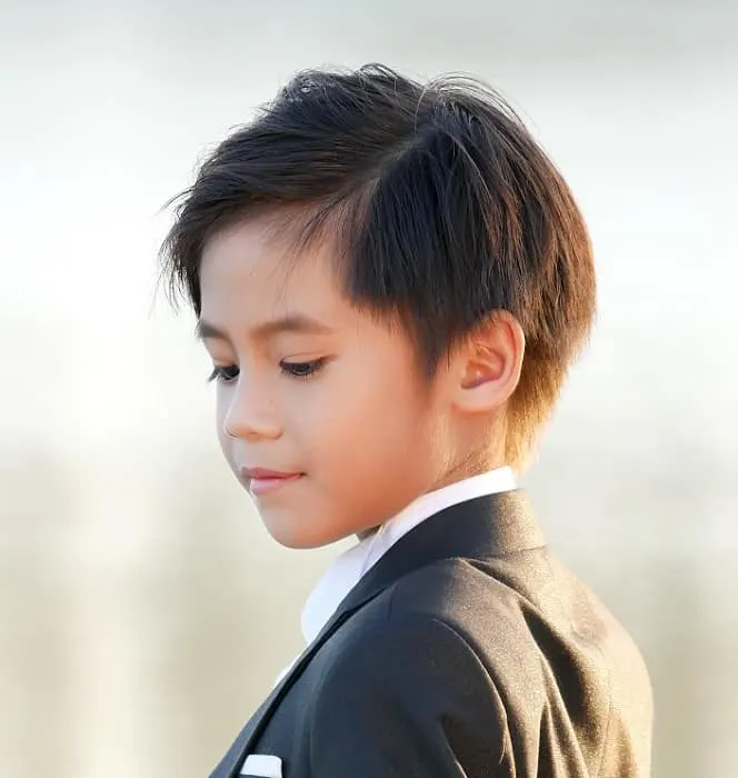 side part haircut for 10 year old boy