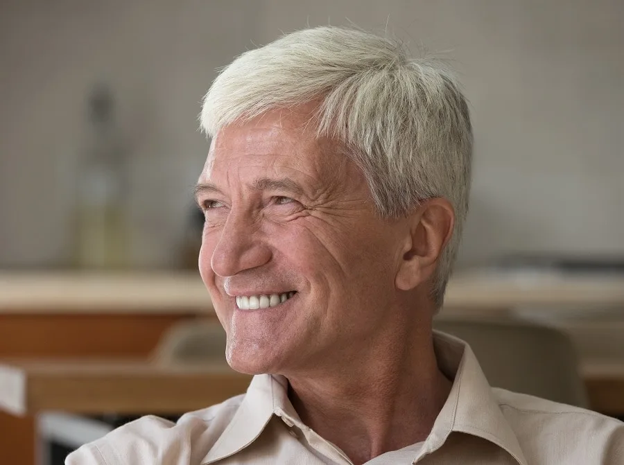 side part hairstyle for men over 70